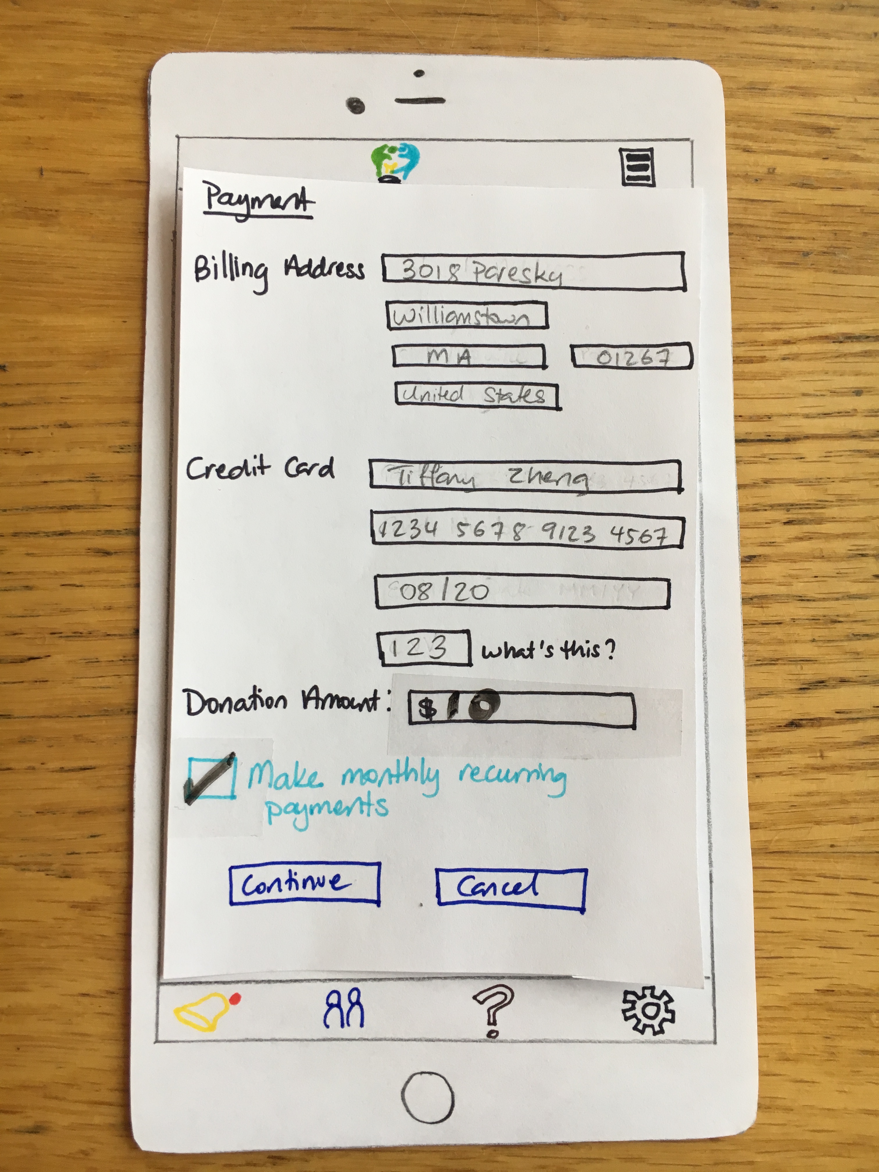 Payment info third page