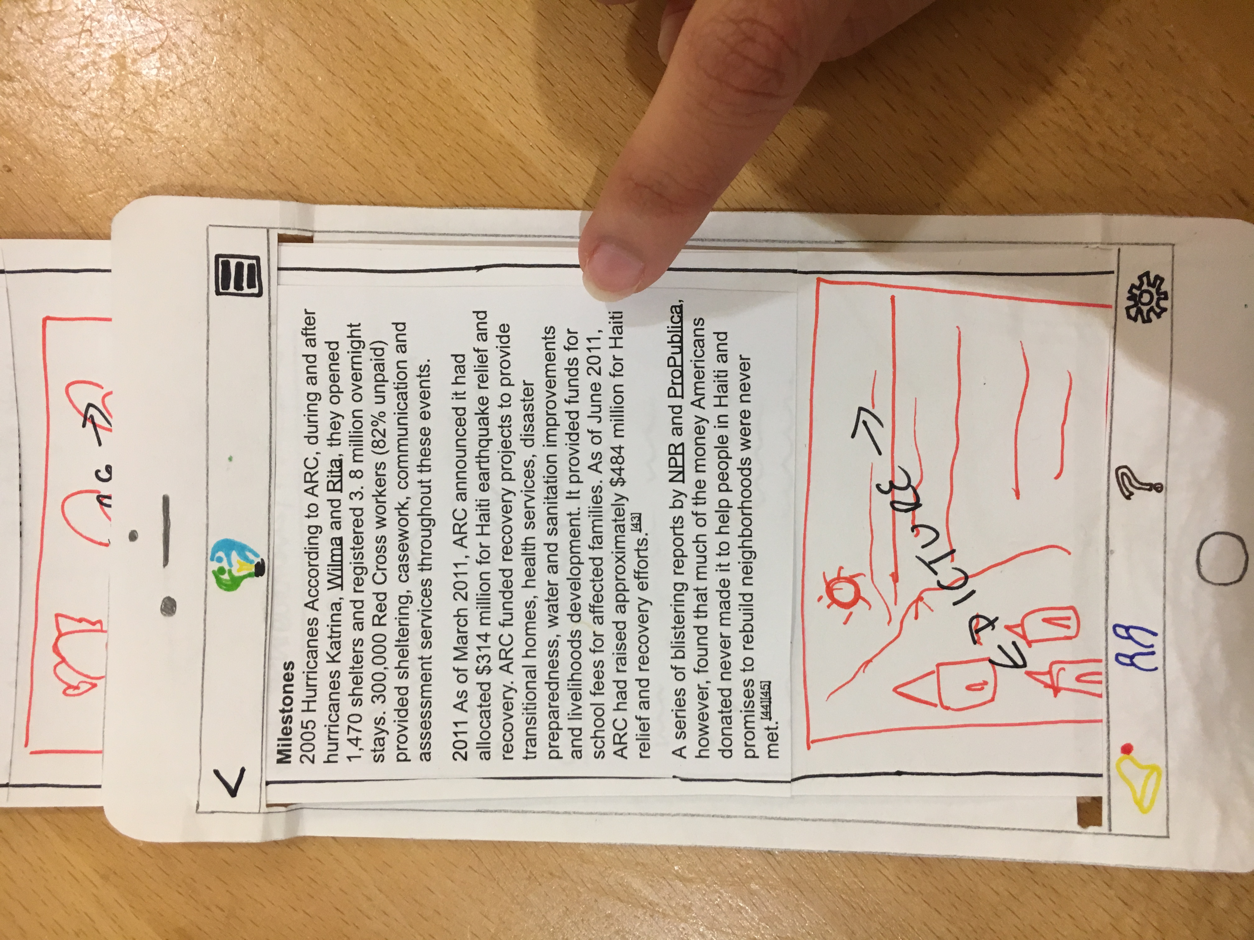 Red cross scrolling page